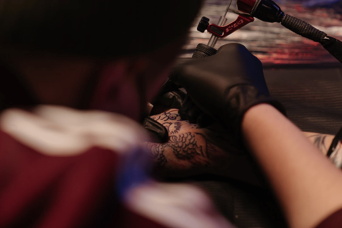 Vikings Tribal Leg Tattoo