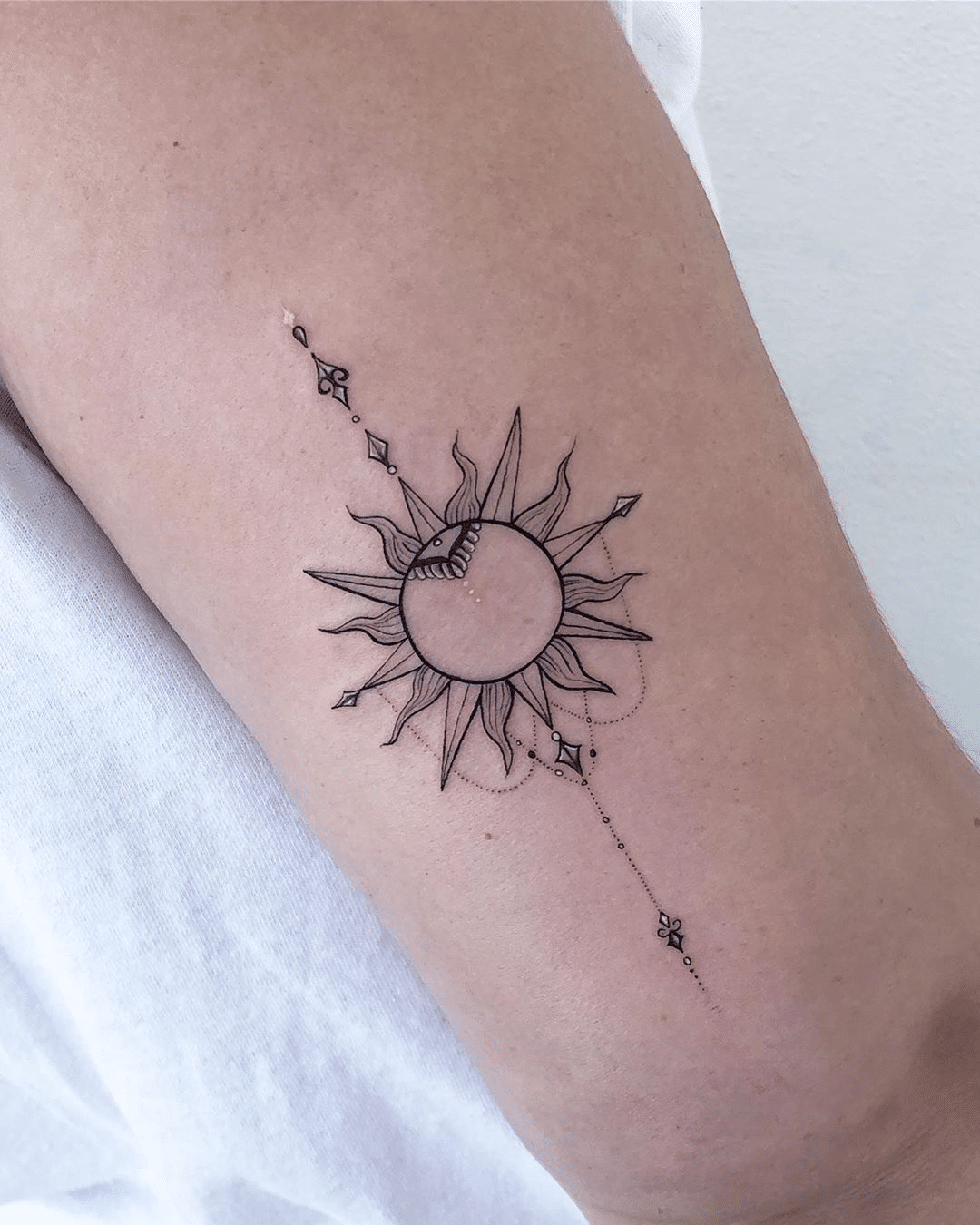Sun, Star, and Moon Tattoos